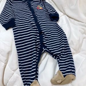 Striped Monkey Footies pajamas